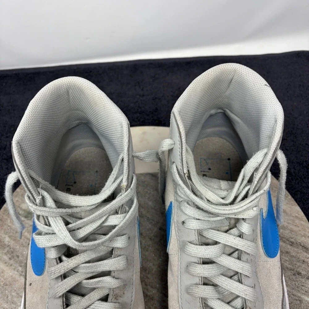 Nike Blazer Mid 77 Vintage‎ Grey Blue Basketball Shoes Mens Size 11